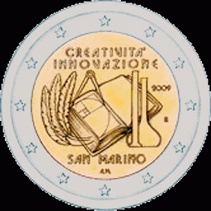 San Marino 2 euro 2009 Creativiteit & Innovatie BU in blister